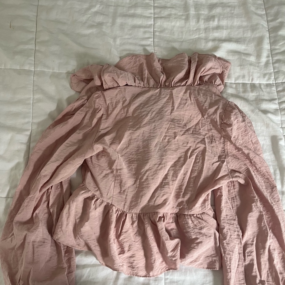 Divided Light Pink Ruffled Blouse - Picture 3 of 3